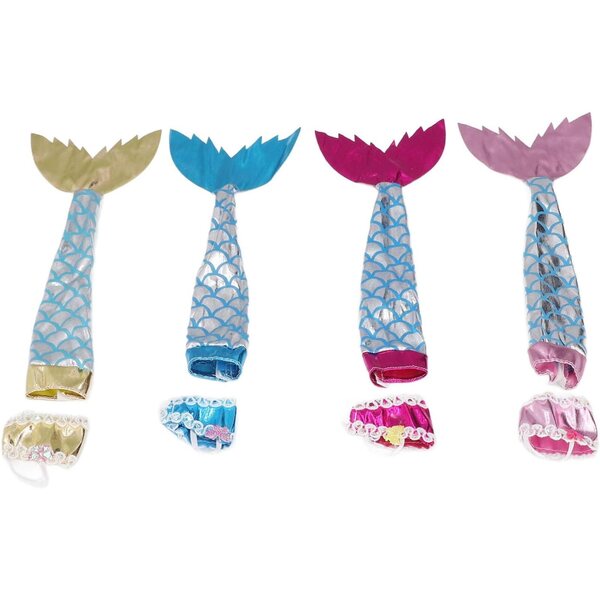 Meerjungfrauen-Kleidungsset für Puppen im Maßstab 1:12 – Glitzerkleider und Prinzessinnen-Accessoires