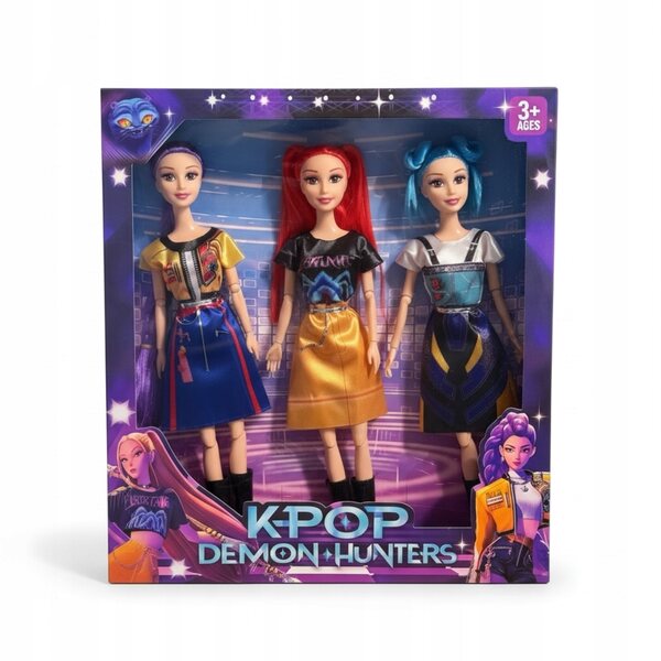 Lot de 3 poupées K-POP Demon Hunters de 30 cm avec des sons et un style unique