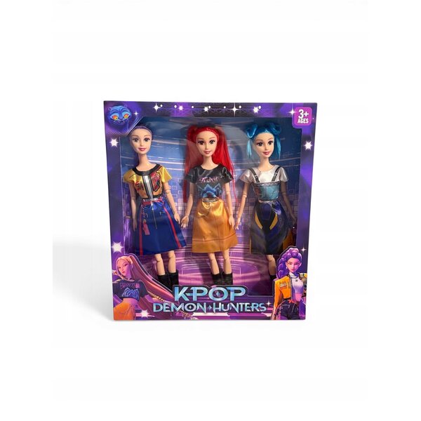 Lot de 3 poupées K-POP Demon Hunters de 30 cm avec des sons et un style unique