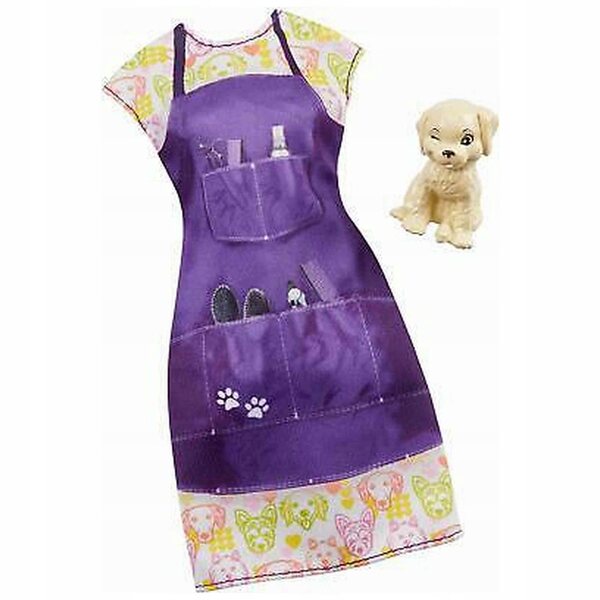 Barbie-Puppenkleidung Mattel Kleid mit Welpe – originelles Kleidungsset