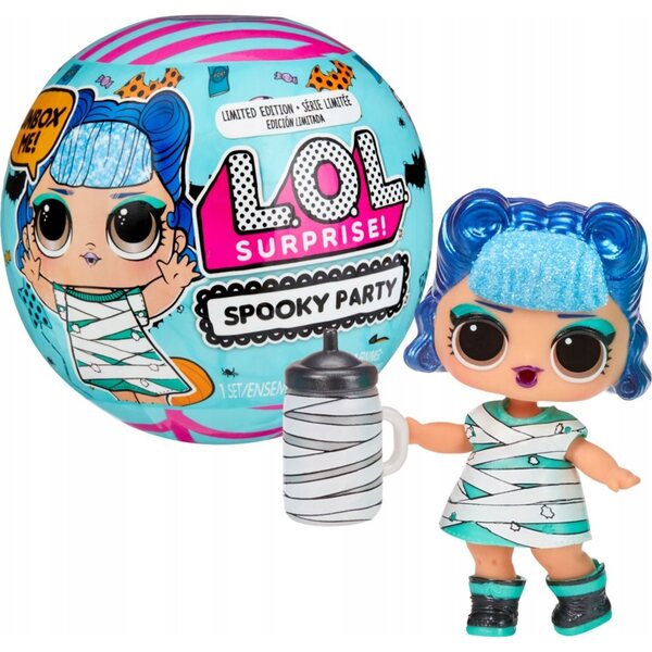 LOL Surprise Glitzer-Geist-Halloween-Gruselparty-Puppe mit Zubehör und Kürbisbehälter