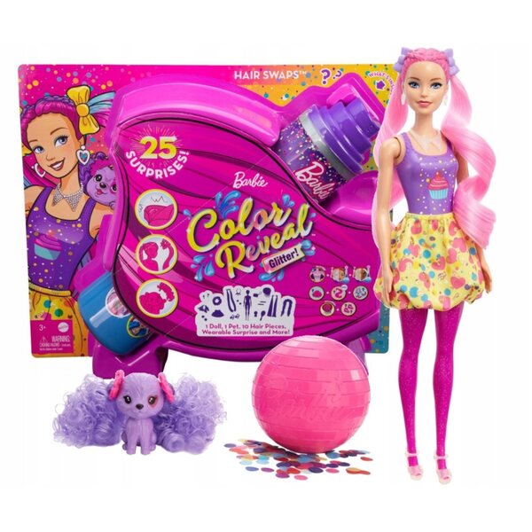 Barbie Color Reveal Imprezowe Stylizacje – Puppe mit Überraschungs-Look und Zubehör