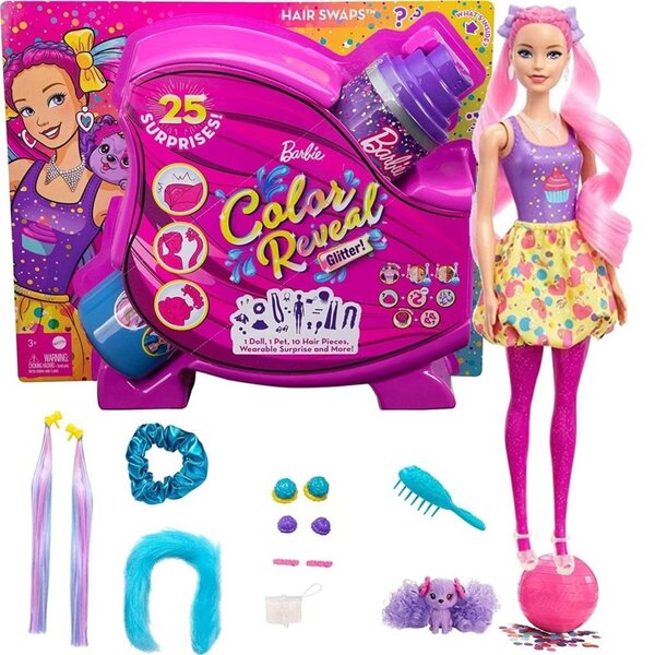 Barbie Color Reveal Imprezowe Stylizacje – Puppe mit Überraschungs-Look und Zubehör
