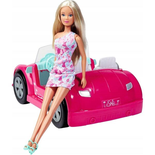 Bambola Steffi Love con Simba decappottabile rosa - Set per bambini 3+