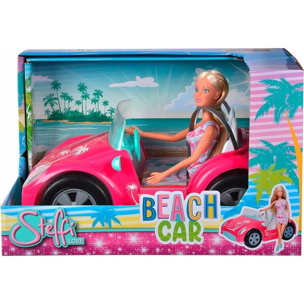 Bambola Steffi Love con Simba decappottabile rosa - Set per bambini 3+