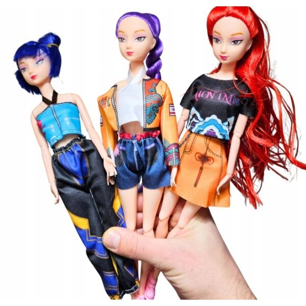 Комплект от 3 кукли K-POP Demon Hunters 30 cm Singer с подвижни стави
