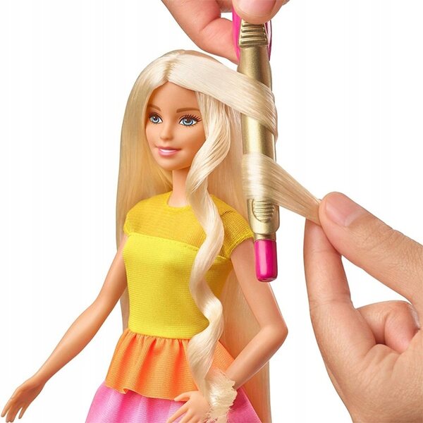 Barbie Stylowe Loki mit Haarschmuck und buntem Kleid