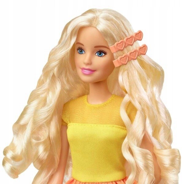 Barbie Stylowe Loki mit Haarschmuck und buntem Kleid