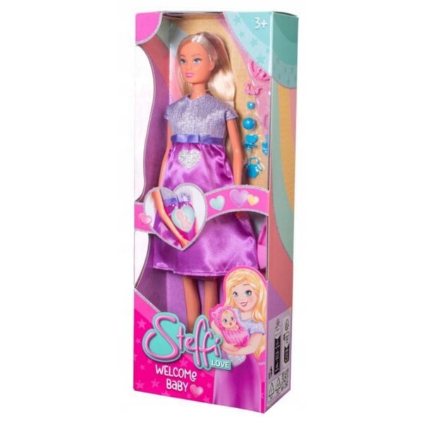 Steffi Love Welcome Baby - Bambola in gravidanza con accessori e vestito estivo