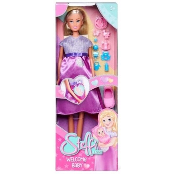 Steffi Love Welcome Baby - Bambola in gravidanza con accessori e vestito estivo