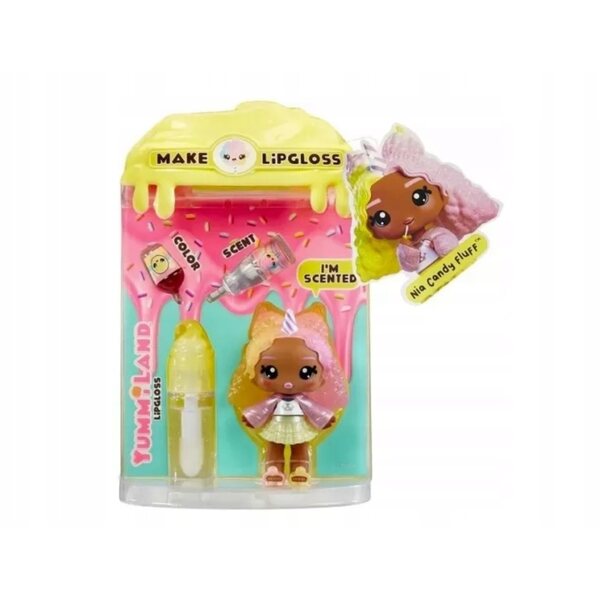 Yummiland Piccola Bambola con Lucidalabbra Serie 2 - Nia Candy Fluff per Bambini 4+