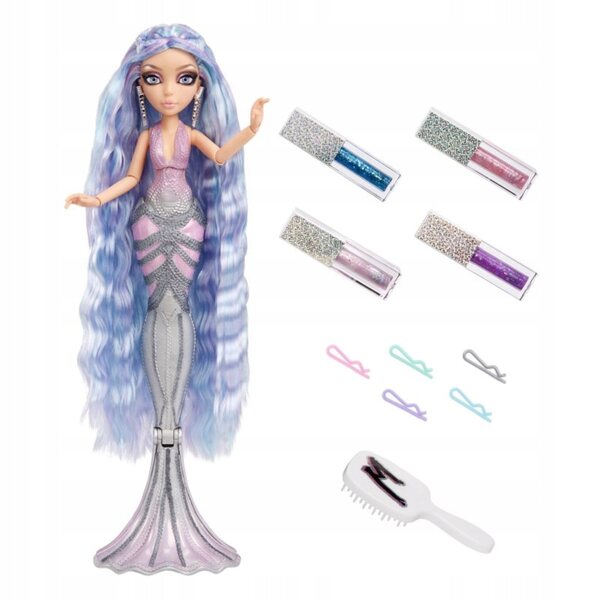 Laletta sirena Mermaze Memaidz Orra con gel brillante per capelli e coda che cambia colore