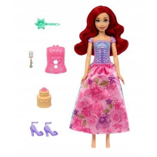 Bambola Ariel Disney Princess Spin&Reveal con accessori e vestito