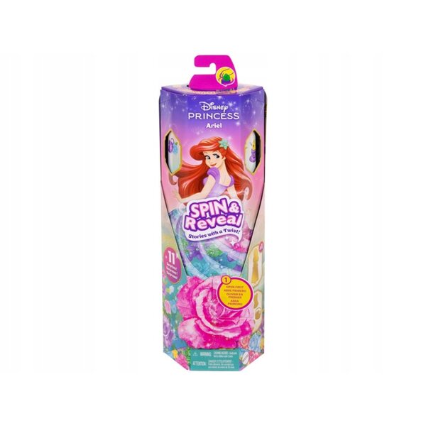 Bambola Ariel Disney Princess Spin&Reveal con accessori e vestito