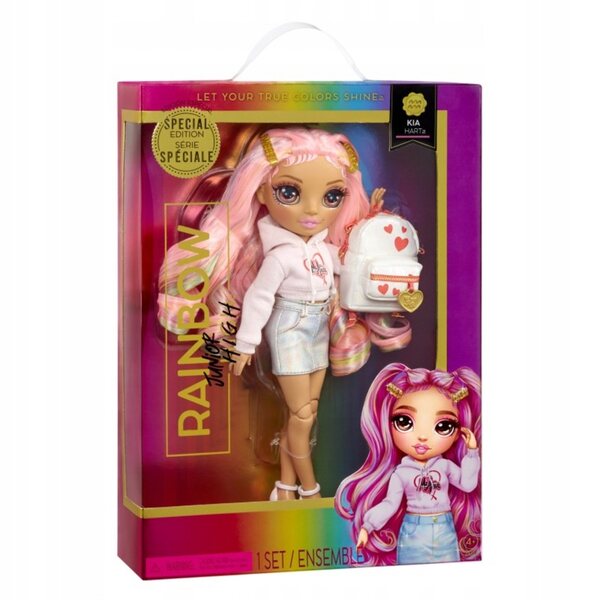 Rainbow High Junior Kia Hart - Bambola Creativa e Colorata per Bambini 4+