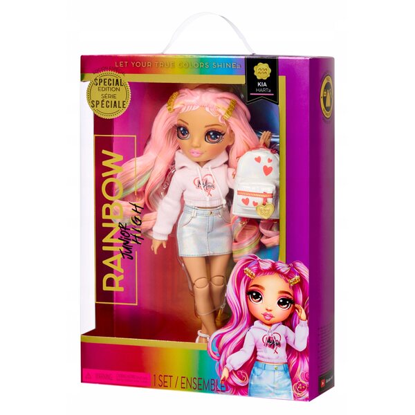 Rainbow High Junior Kia Hart - Bambola Creativa e Colorata per Bambini 4+