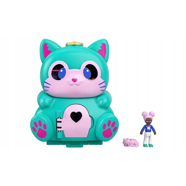 Polly Pocket Mattel 25 см - Мини животински комплект с микро кукла и изненади
