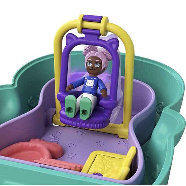 Polly Pocket Mattel 25 cm - Ensemble mini animaux avec micro poupée et surprises