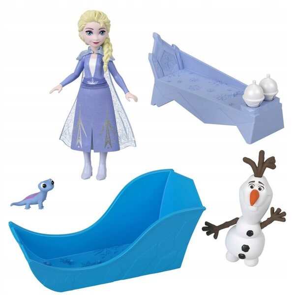 Disney Frozen Set Elsa und Olaf mit Schlitten und Zubehör Mattel 3+