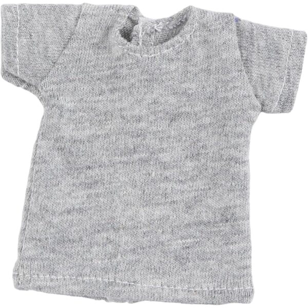 Graues kurzes T-Shirt für 1/6 weibliche Actionfigur, weicher und eng anliegender Stoff