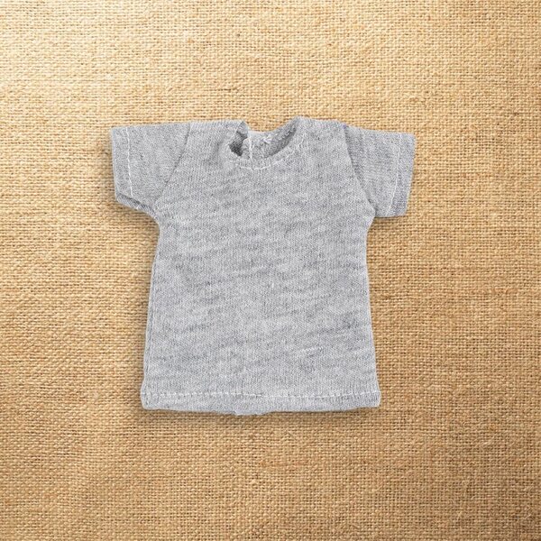 Graues kurzes T-Shirt für 1/6 weibliche Actionfigur, weicher und eng anliegender Stoff