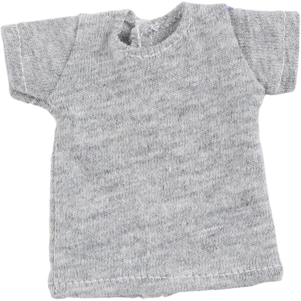 Graues kurzes T-Shirt für 1/6 weibliche Actionfigur, weicher und eng anliegender Stoff