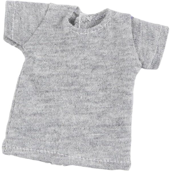 Graues kurzes T-Shirt für 1/6 weibliche Actionfigur, weicher und eng anliegender Stoff