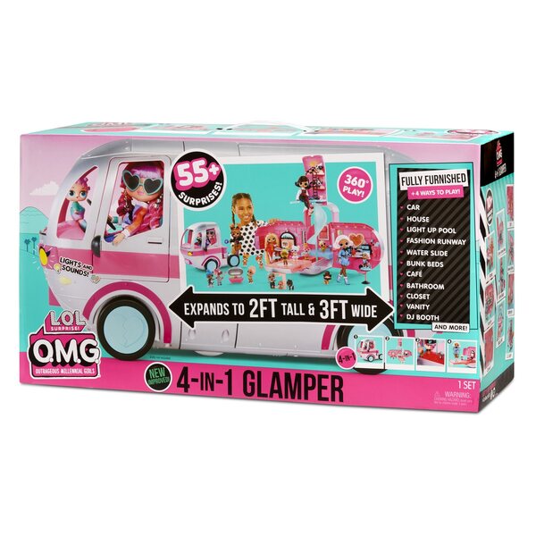 L.O.L. Überraschen Sie OMG Glamper 4 in 1 mit über 55 Überraschungen für kreative Spiele
