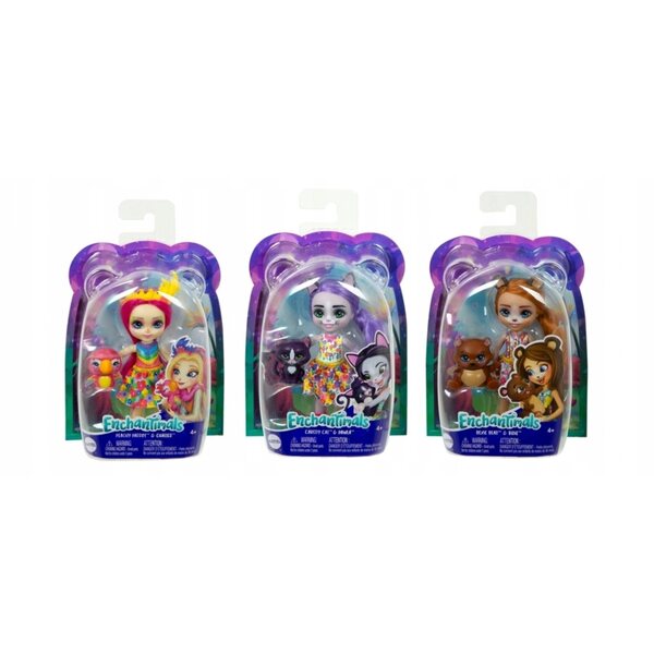 Bambola Enchantimals Sorellina 10 cm con simpatico animaletto - Età 4+