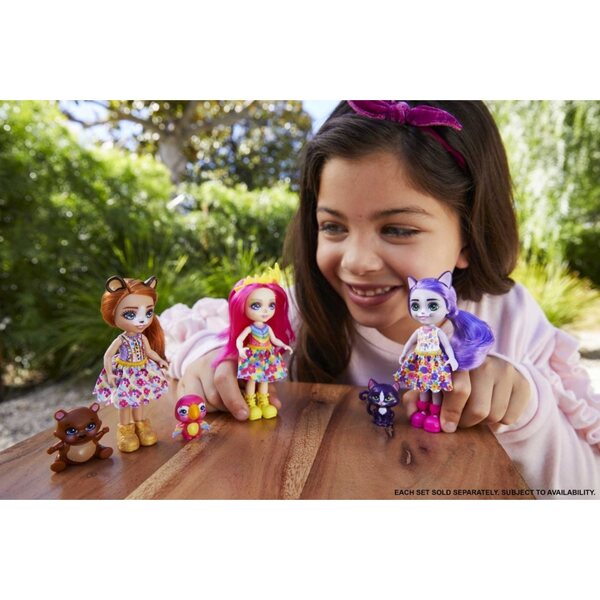 Bambola Enchantimals Sorellina 10 cm con simpatico animaletto - Età 4+
