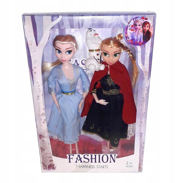 Set di 2 bambole Elsa e Anna con Olaf 30 cm - Kraina Lodu, giocattoli mobili CE