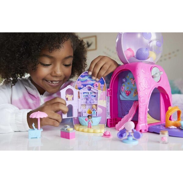 Polly Pocket Automacik Superniespodzianki con 32 Accessori e 4 Aree Gioco