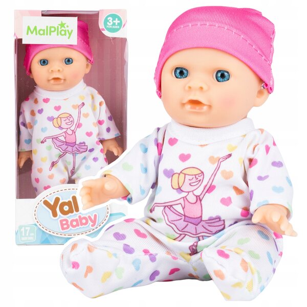 17 cm große Babypuppe für Mädchen ab 3 Jahren, weich und leicht zu umarmen