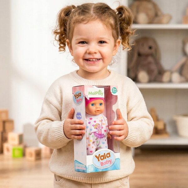17 cm große Babypuppe für Mädchen ab 3 Jahren, weich und leicht zu umarmen