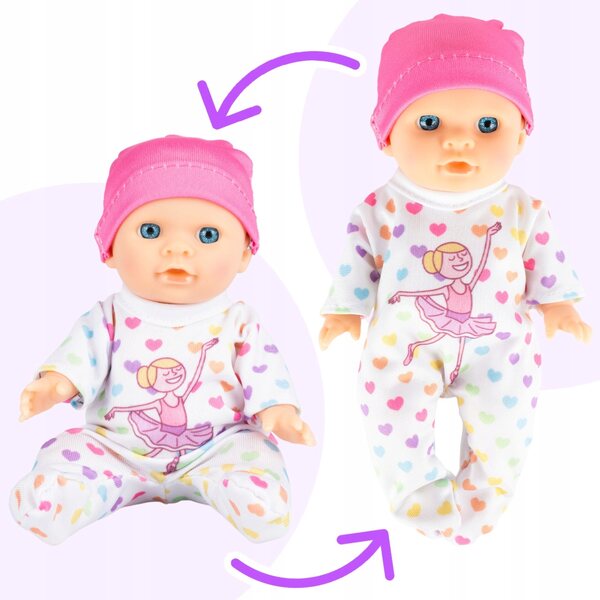 17 cm große Babypuppe für Mädchen ab 3 Jahren, weich und leicht zu umarmen