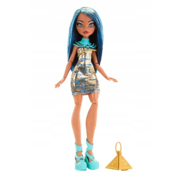 Mattel Monster High Cleo De Nile Modepuppe mit Zubehör und Soundeffekten 29 cm