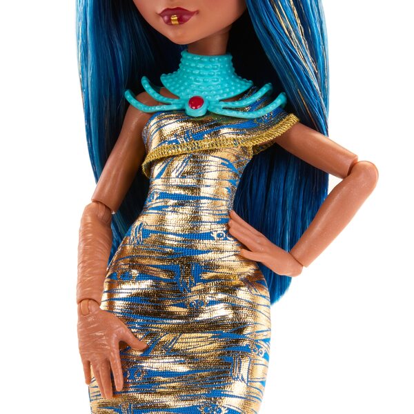 Mattel Monster High Cleo De Nile modepop met accessoires en geluidseffecten 29 cm