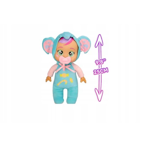 Lalke Cry Babies Tiny Cuddles Kinderdagverblijf Blauw - Zacht en Realistisch 25 cm