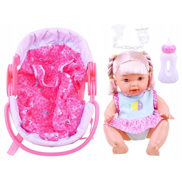 38 cm große pinkelnde Babypuppe mit Beutel und interaktiven Funktionen