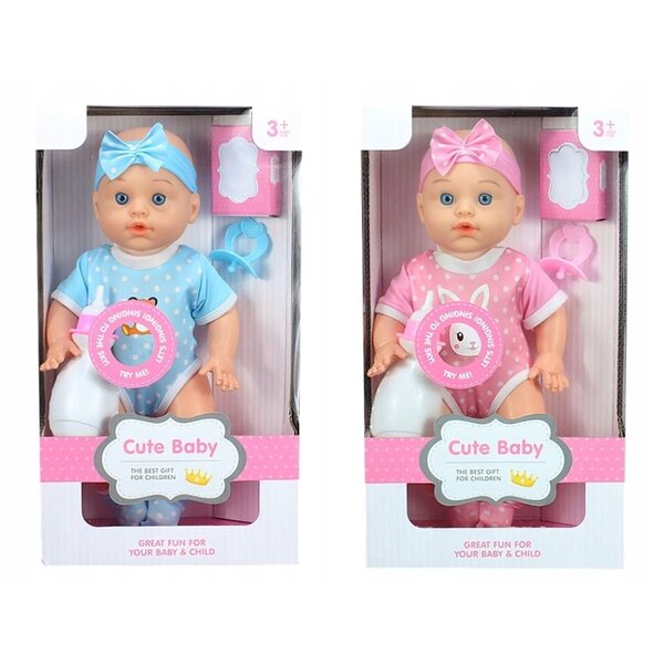 LALKA BOBAS Z DŹWIĘKIEM W UBRANKU PIJE SIKA 29CM