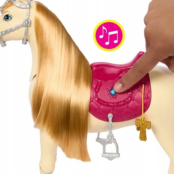Barbie Tornado, interaktives Tanzpferd mit Geräuschen und Zubehör für Kinder ab 3 Jahren