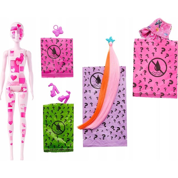 Barbie Color Reveal Totally Denim mit 6 Überraschungen und Zubehör im Lieferumfang enthalten