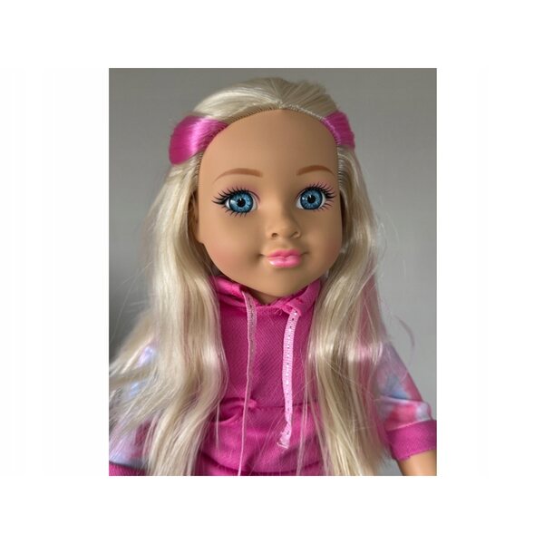Bambola sportiva da 48 cm con tuta rosa, melodia e corpo morbido