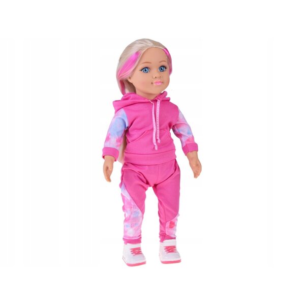 Bambola sportiva da 48 cm con tuta rosa, melodia e corpo morbido