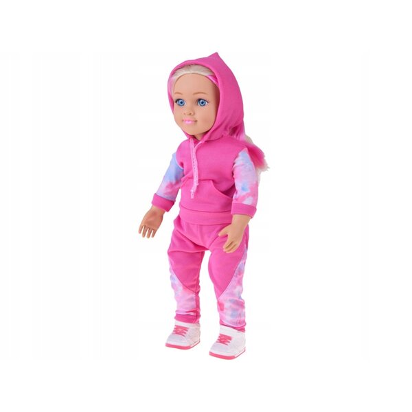 Bambola sportiva da 48 cm con tuta rosa, melodia e corpo morbido
