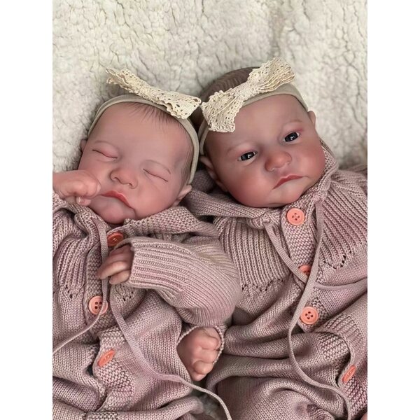 Reborn Baby Bliźnięta realistyczne lalki noworodki chłopiec i dziewczynka