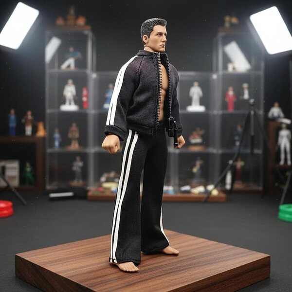 MagiDeal Stoff-Sportbekleidungsset für Actionfigur 1/12 Schwarz