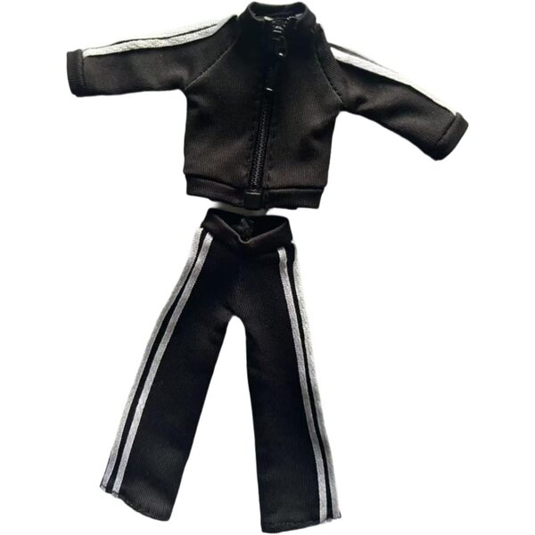 MagiDeal Stoff-Sportbekleidungsset für Actionfigur 1/12 Schwarz