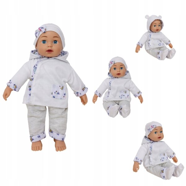 Babypuppe 40 cm, die auf Italienisch spricht und singt, weich und interaktiv Doris