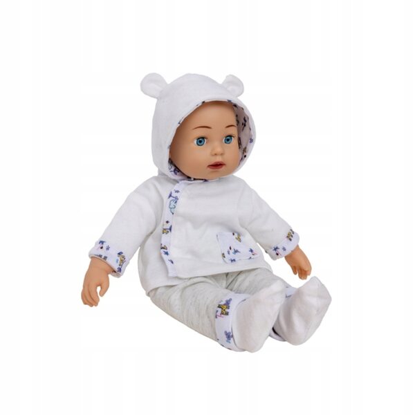 Babypuppe 40 cm, die auf Italienisch spricht und singt, weich und interaktiv Doris